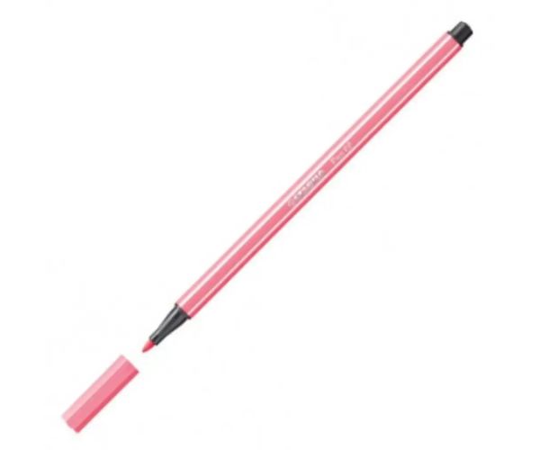 Stabilo: Pen 68 štetcová fixka v ružovej farbe 1mm