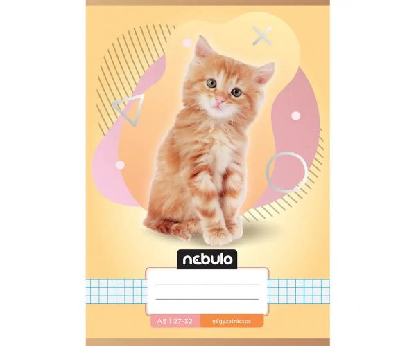 Nebulo: Kockovaný zošit s motívom mačky A/5 27-32