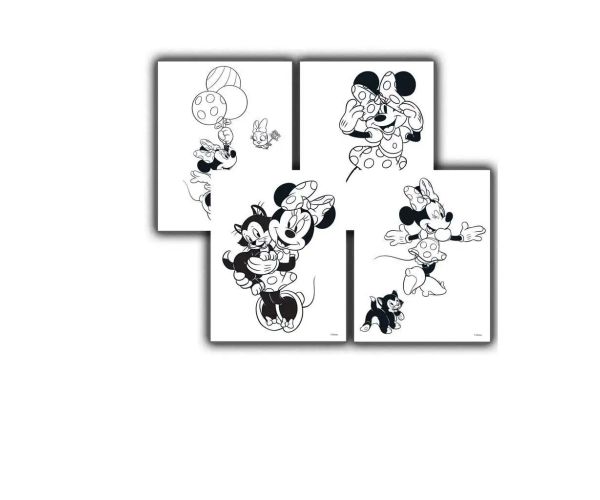 Luna: Omaľovánka Minnie Mouse s nálepkami a 6 fixkami
