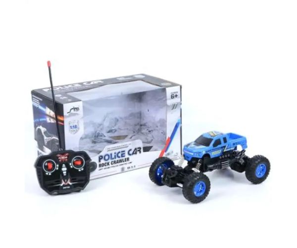 RC crawler policajné terénne vozidlo na diaľkové ovládanie 1/18