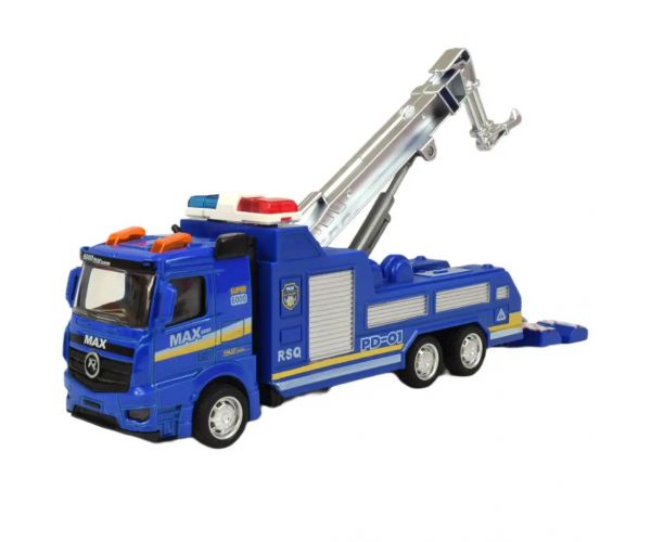 Police Set: Policajné nákladné auto so zotrvačníkom, svetlom a zvukom v rôznych verziách 19cm 1ks
