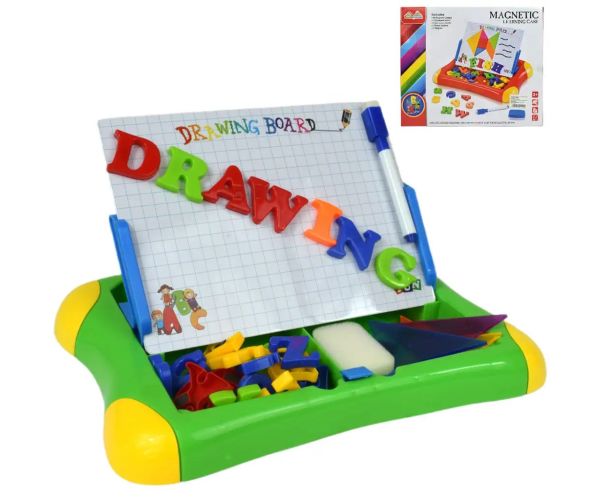 Drawing Board: Multifunkčná tabuľa na kreslenie s fixkou a písmenami 30x24cm