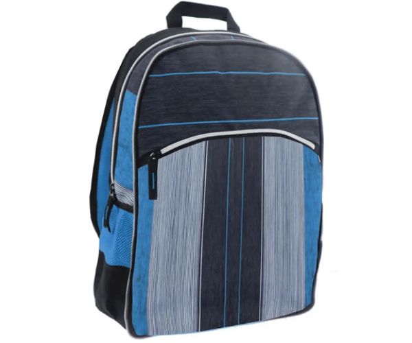 Must: Modro-čierna 2v1 školská taška, batoh so štyrmi priehradkami 47x25x33cm