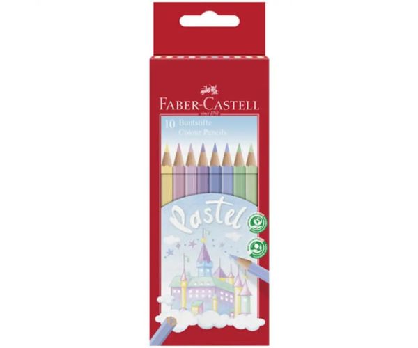 Faber-Castell: 10 dielny set pastelových farebných ceruziek