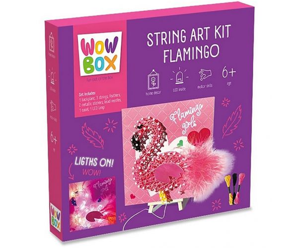 WowBox: LED Svetelný Lankový Obraz - Plameniak