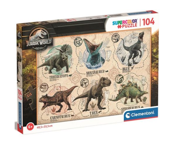 Jurassic World 104ks Super Color Puzzle - Clementoni