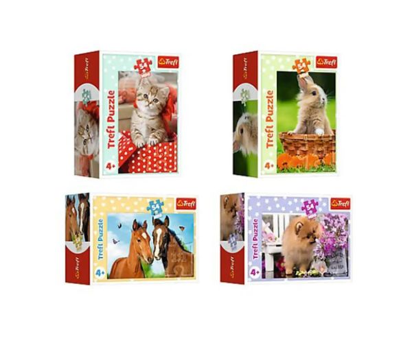 Báječné zvieratá 54 dielne mini puzzle v 4 rôznych variantoch - Trefl