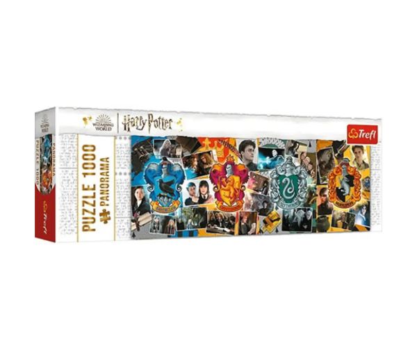 Wizarding World: Štyri domy Rokfortu Panorama puzzle 1000ks - Trefl