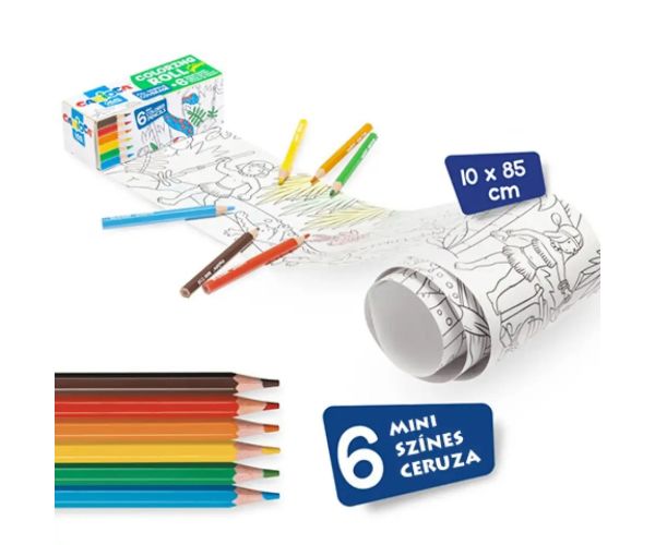 Samolepiaci mini valec na maľovanie so 6 mini ceruzkami - Carioca