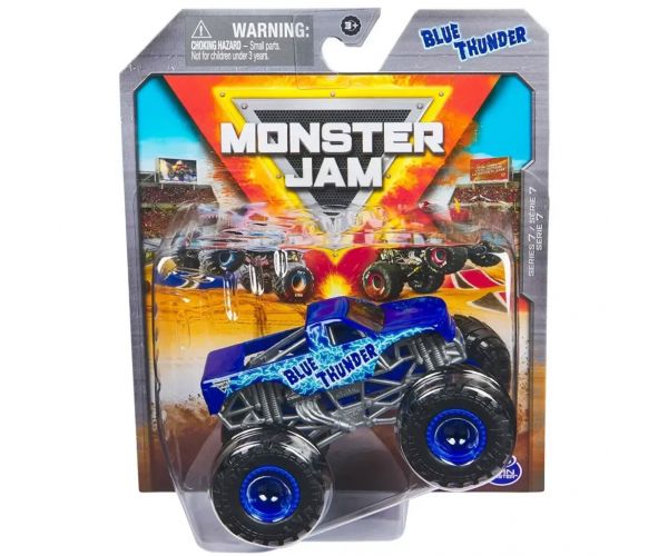 Monster Jam: Blue Thunder monster truck autíčko – 1:64 – Spin Master