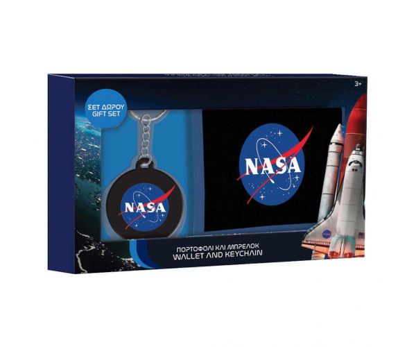 NASA pénztárca kulcstartóval ajándékcsomag