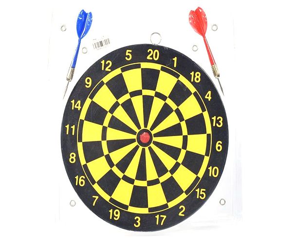 Darts szett sárga-fekete  nyilakkal