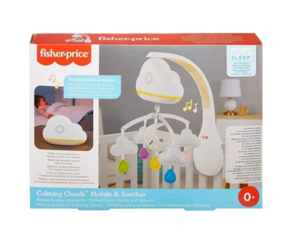 Fisher-Price: Upokojujú Oblaky 2 v 1 kolotoč do postieľky so svetlom a zvukom - Mattel