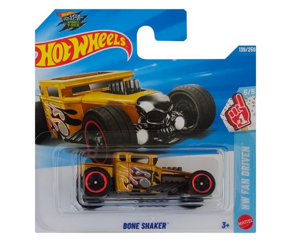 Hot Wheels: Bone Shaker žlté autíčko 1/64 - Mattel