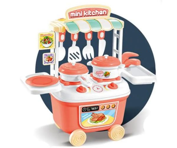 Mini kuchynský set v marhuľovej farbe