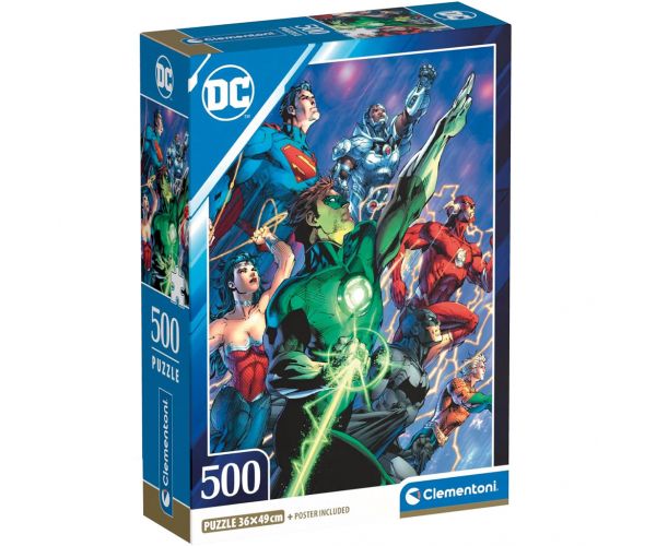 DC Comics Igazság ligája hősei HQC 500db-os puzzle - Clementoni