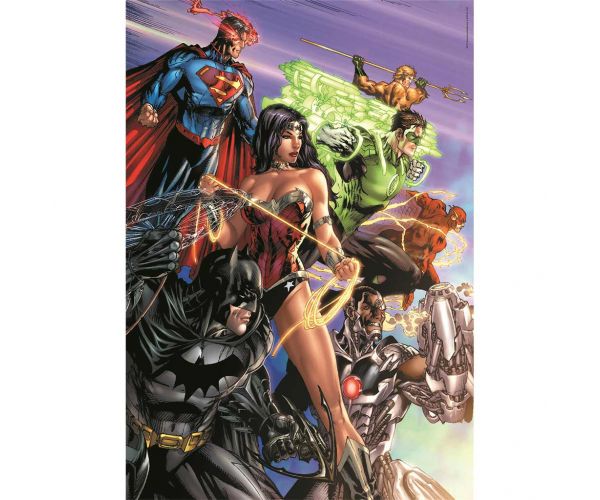 DC Comics: Az igazság ligája 1000db-os Compact puzzle 50x70cm - Clementoni