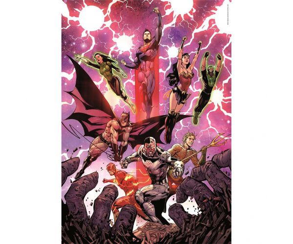 DC Comics: Az igazság ligája képregény 1000db-os Compact puzzle 50x70cm - Clementoni