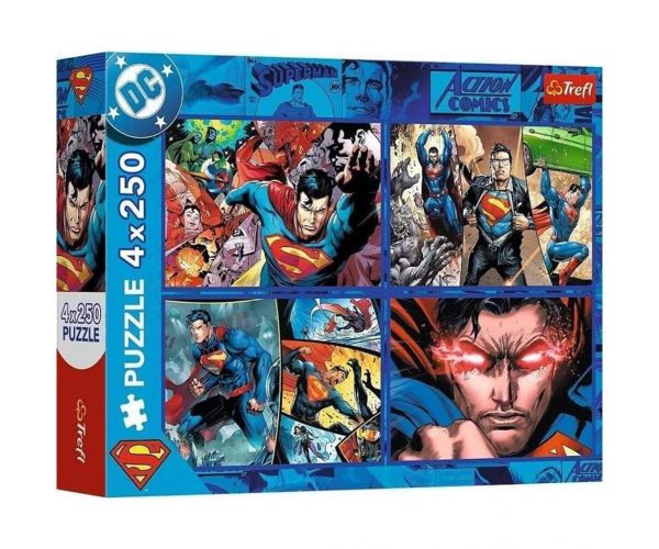 DC: A bátor Superman 4x250db-os puzzle - Trefl