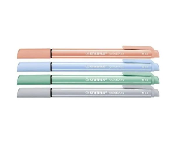 Stabilo: pointMax popisovač s pastelovými farbami 4 dielny set M 0,8mm