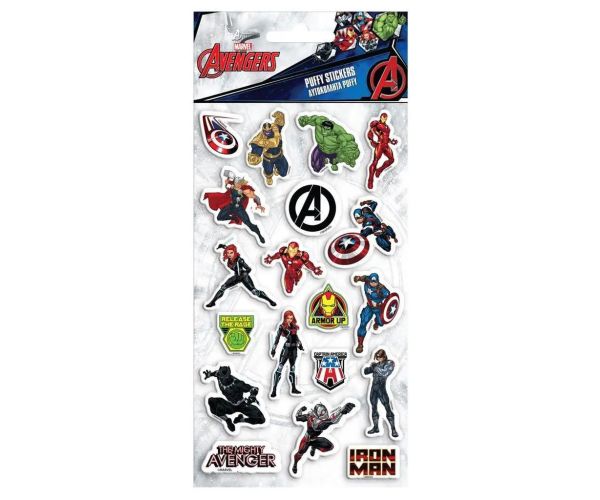 Luna: Sada 3D nafukovacích samolepiek Avengers na hárku 10x22 cm