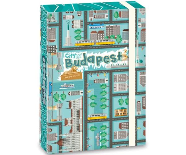 City of Budapešť box na zošity s gumičkou A/5
