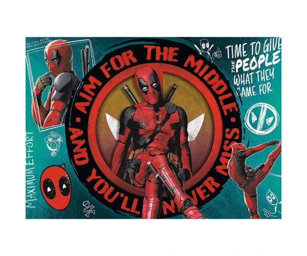 Deadpool Káosz, poén és katanák 1000db-os Prémium plus quality puzzle - Trefl