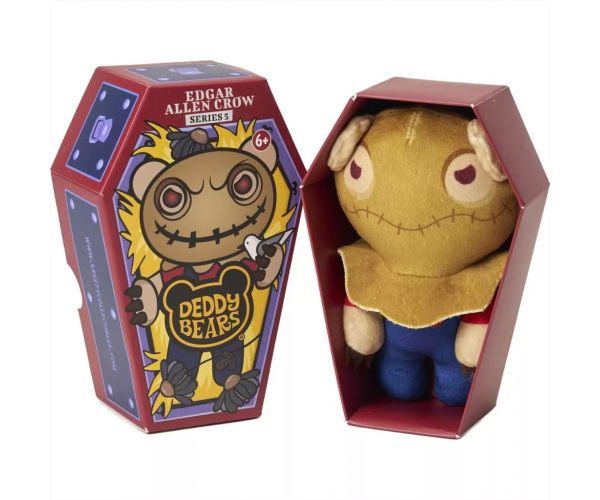 Deddy Bear Edgar Allen Crow plüss koporsóban, 5. sorozat, 15cm
