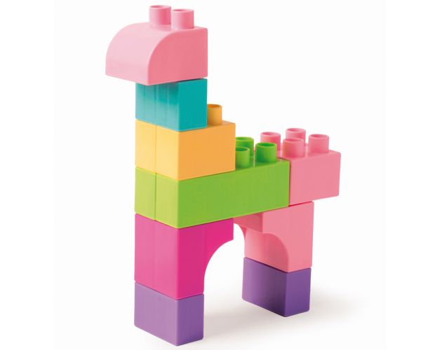Kids Blocks pasztell építőelemek 50 db-os szett - Wader