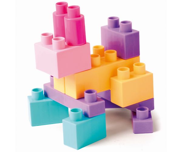 Kids Blocks pasztell építőelemek 50 db-os szett - Wader