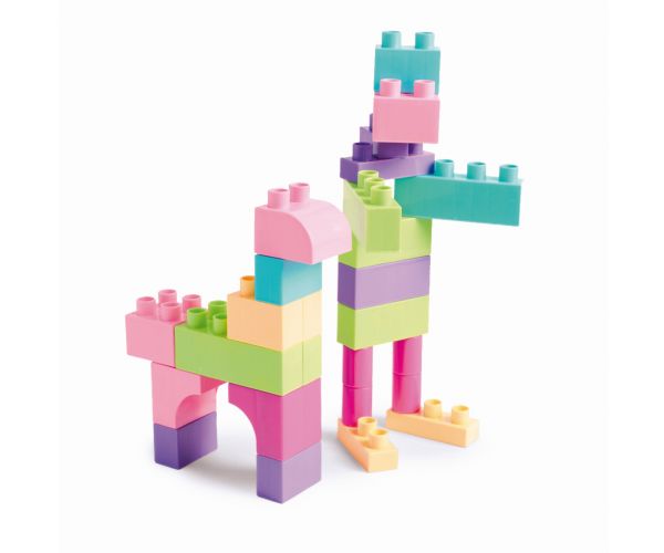 Kids Blocks pasztell építőelemek 50 db-os szett - Wader