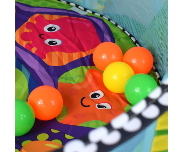 Teknősbékás bébi medence labdákkal és kiegészítőkkel 70x90cm