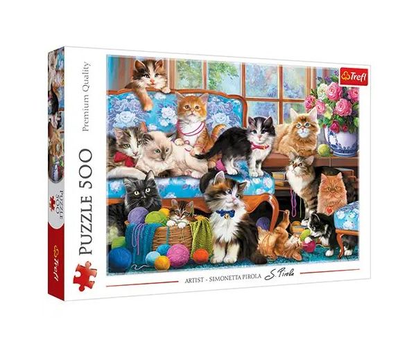 Rodina mačiek 500 dielne puzzle - Trefl