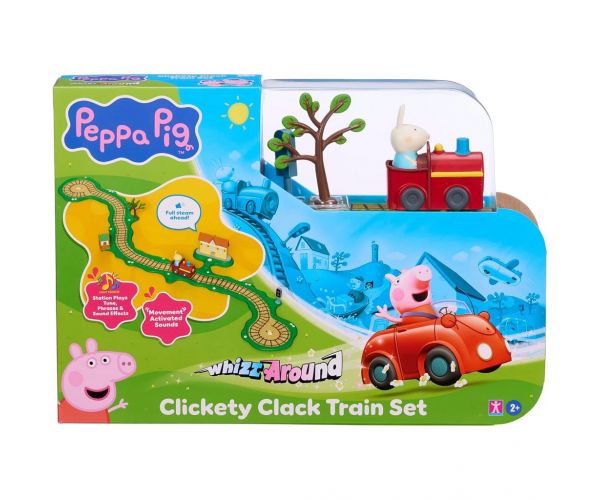 Peppa prasiatko Whizz-Around Zajko Rebeka červený vlak hračková súprava