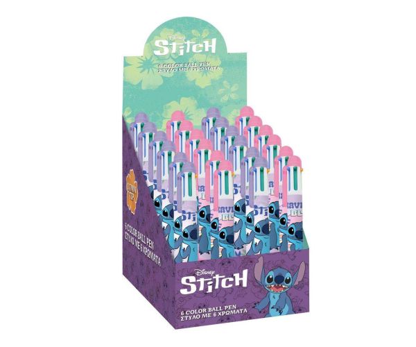 Luna: Disney Stitch 6-farebné guľôčkové pero rôzne druhy 1 ks