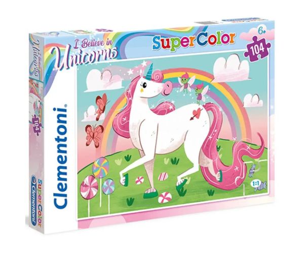 Verím v jednorožce Supercolor puzzle 104 ks - Clementoni