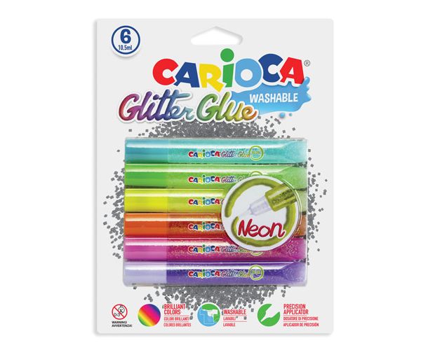 Neon csillámos dekoráló szett 6db-os