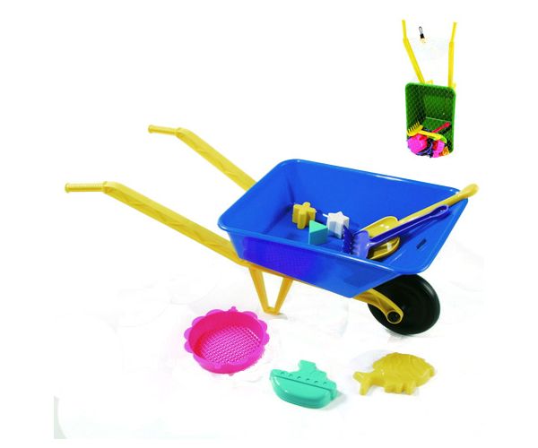 Nagy homokozó talicska szerszámokkal - D-Toys