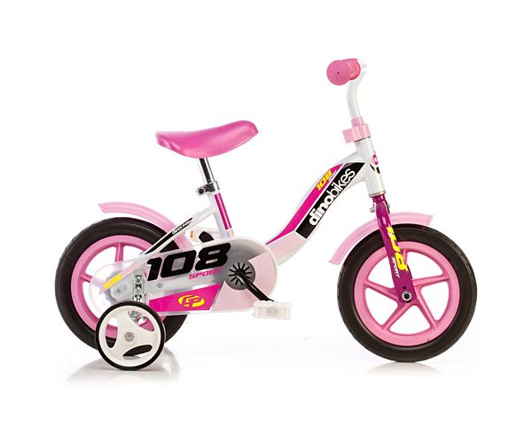 Rózsaszín gyerek bicikli 10-es méretben - Dino bikes kerékpár