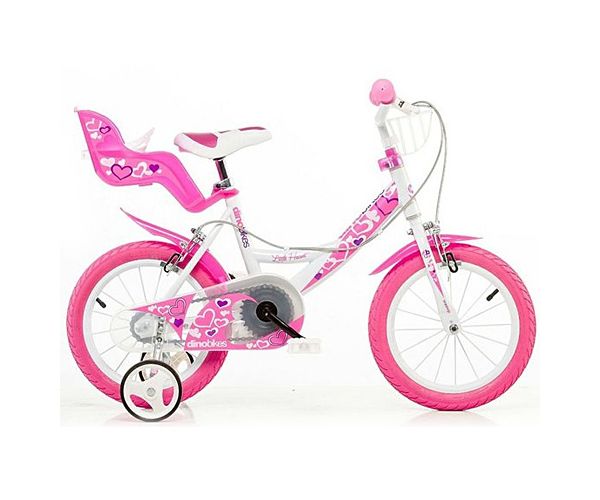 Szívecskés gyerek bicikli 14-es méretben - Dino Bikes kerékpár