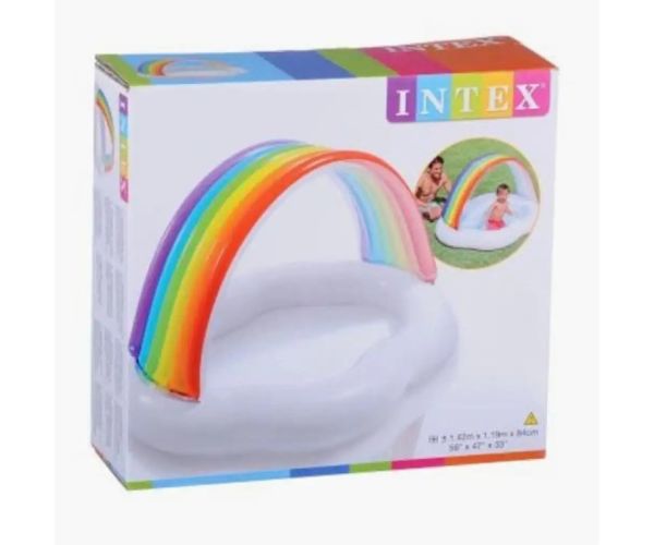 Intex: Dúhový oblak nafukovací baby bazén 142x119x84cm