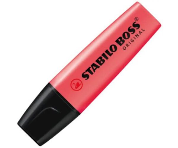 Stabilo: BOSS Original zvýrazňovač v červenej farbe 2-5mm