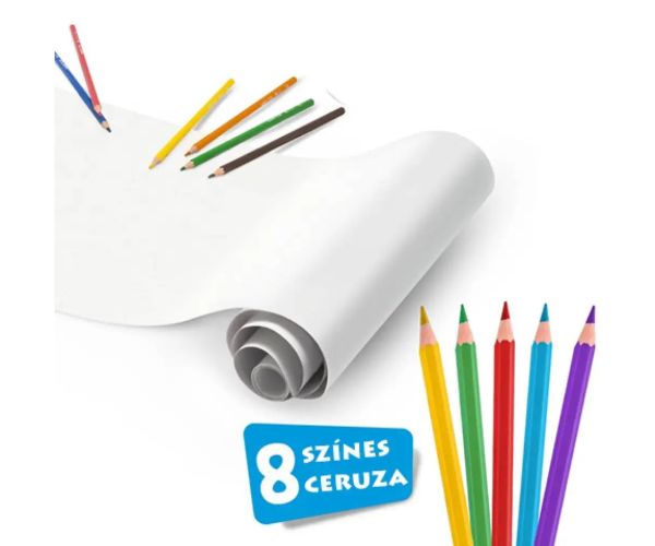 Samolepiaci valec na maľovanie s 8 farebnými ceruzkami - Carioca