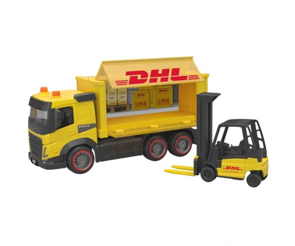 DHL Volvo teherautó targoncával - Dickie Toys