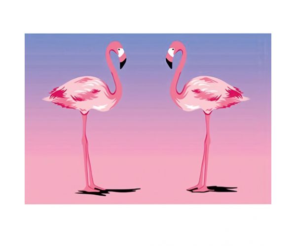 Gyémántszemes kirakó: Flamingók gyémántfestő szett 10x15cm