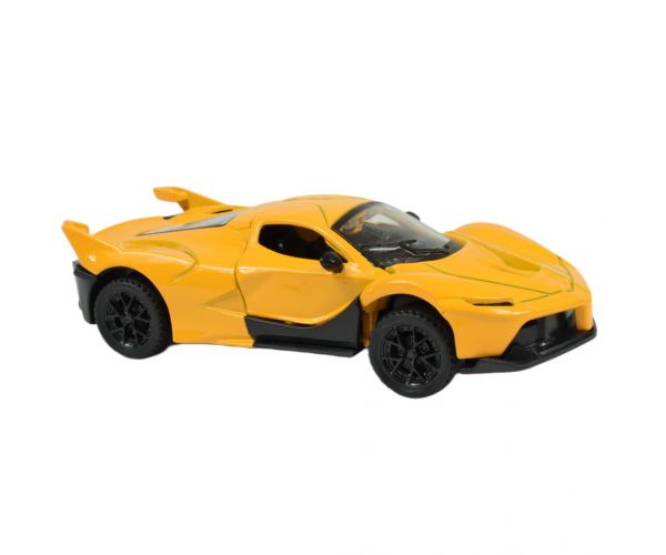 Die-Cast: Fém luxus sportautó nyitható ajtóval, többféle változatban 12cm 1db