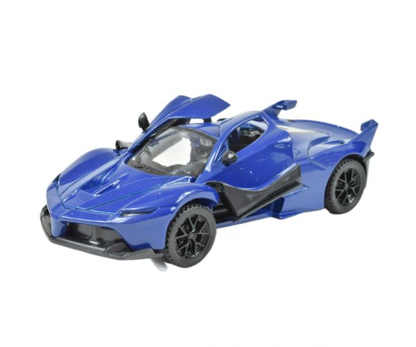 Die-Cast: Fém luxus sportautó nyitható ajtóval, többféle változatban 12cm 1db