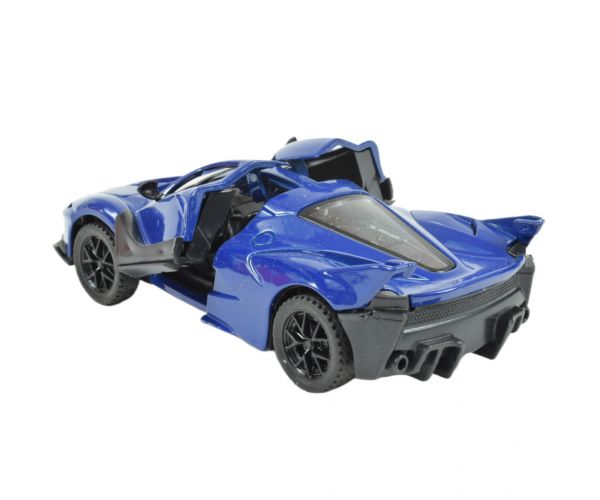 Die-Cast: Fém luxus sportautó nyitható ajtóval, többféle változatban 12cm 1db