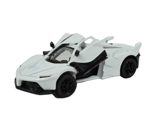 Die-Cast: Fém luxus sportautó nyitható ajtóval, többféle változatban 12cm 1db