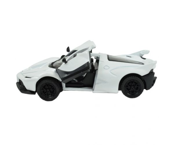 Die-Cast: Fém luxus sportautó nyitható ajtóval, többféle változatban 12cm 1db